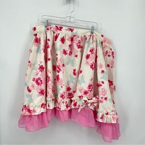 Fanplusfriend Garden skirt floral butterfly circle skater Sz 14